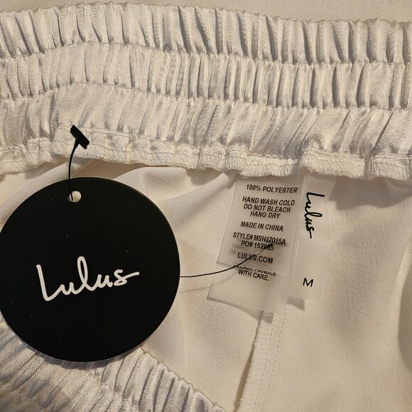 Lulus Ivory Satin Two-Piece Pajama Set - Picture 6 of 8